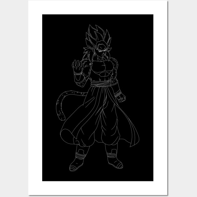 Xeno Vegetto SSJ4 Wall Art by JixelPatterns